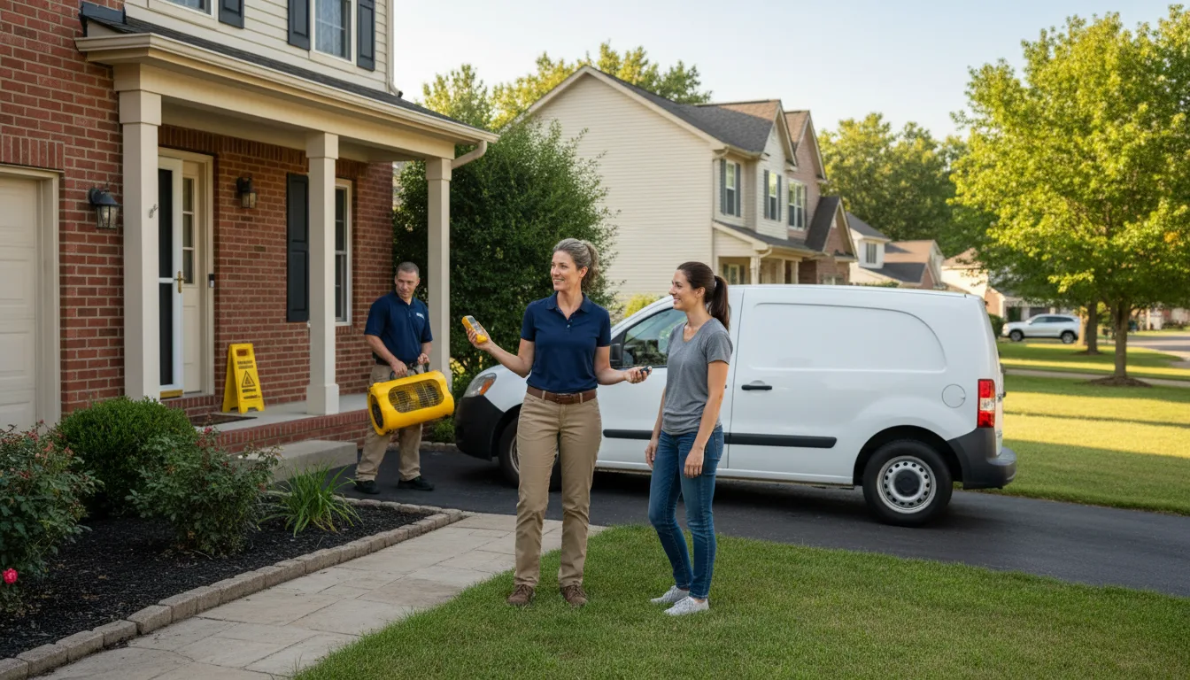 Residential water damage restoration in Toulon, IL